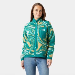 HELLY HANSEN W IMPERIAL PRINTED PILE SNAP MONT L - Turkuaz