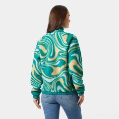 HELLY HANSEN W IMPERIAL PRINTED PILE SNAP MONT XS - Turkuaz