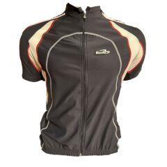 Kısa Kollu Tam Fermuar Bisiklet Forması L - Siyah