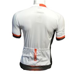 Kısa Kollu Tam Fermuar Bisiklet Forması M - Beyaz