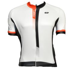 Kısa Kollu Tam Fermuar Bisiklet Forması M - Beyaz