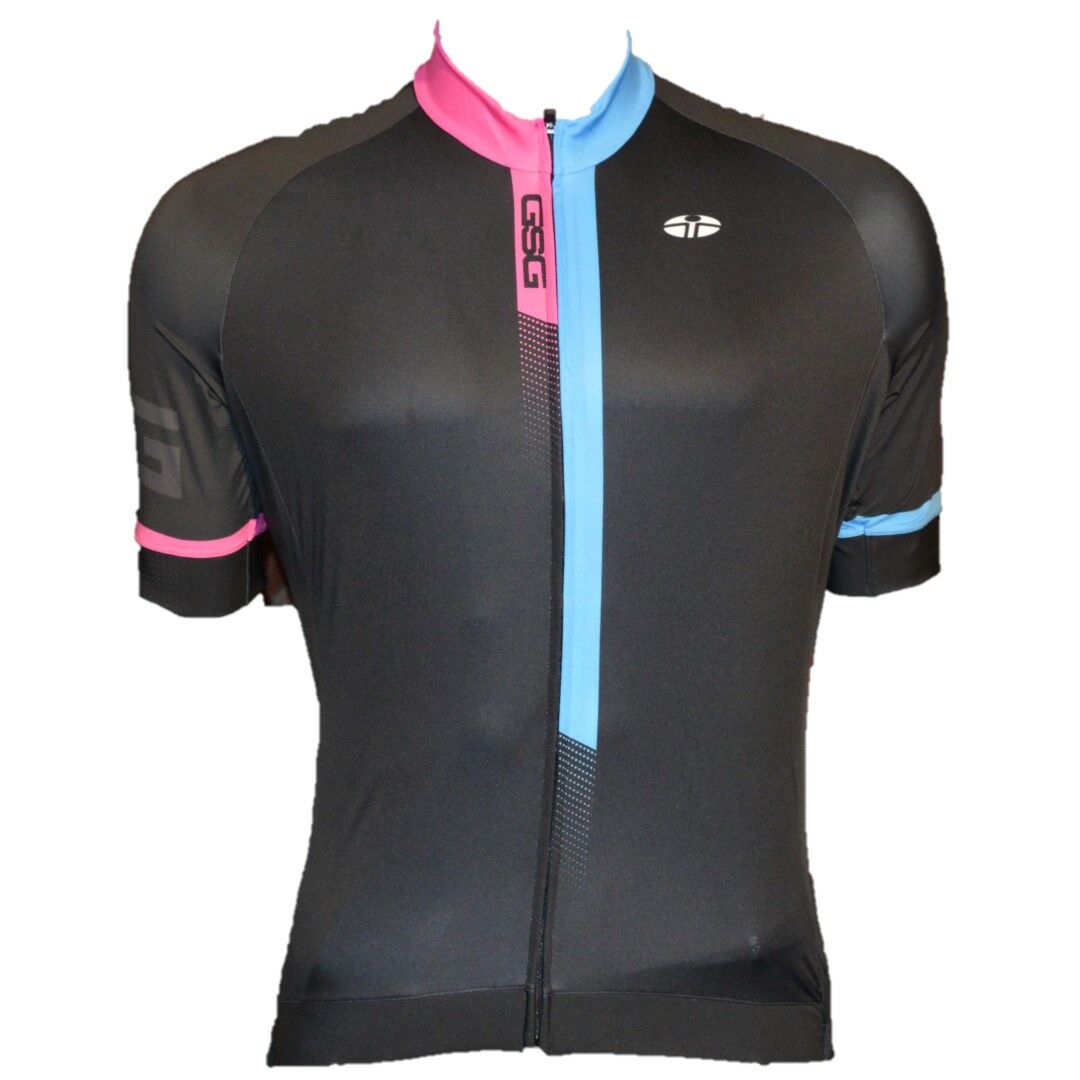 Kısa Kollu Tam Fermuar Bisiklet Forması XL - Siyah