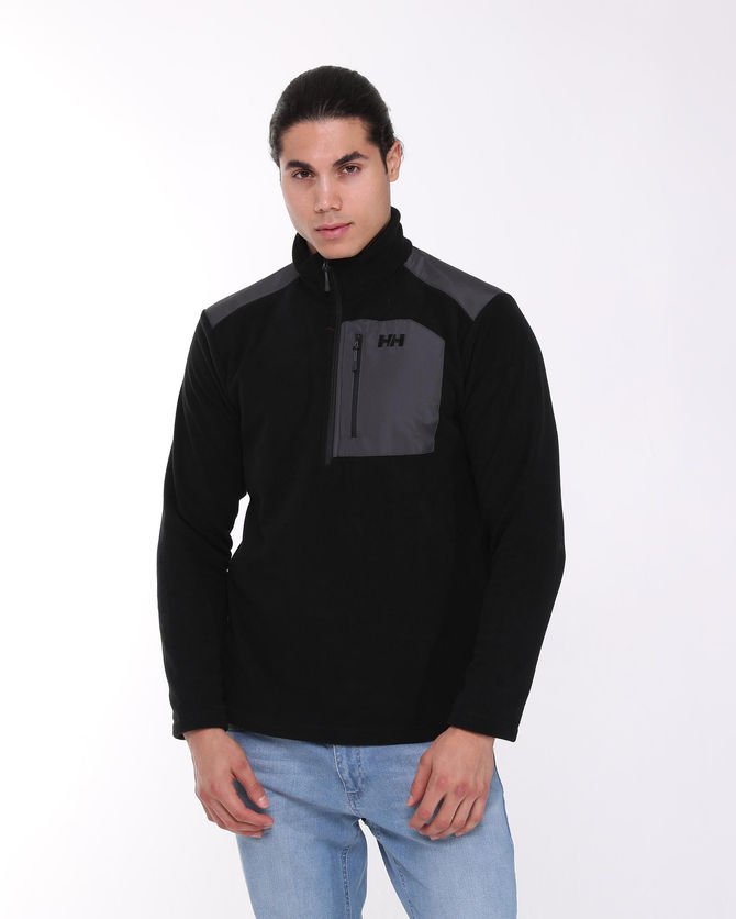 HELLY HANSEN BLOCK HALFZIP POLAR L - Siyah