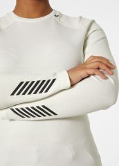 HELLY HANSEN W LIFA MERINO MIDWEIGHT CREW S - Beyaz