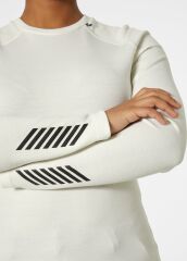 HELLY HANSEN W LIFA MERINO MIDWEIGHT CREW XS - Beyaz