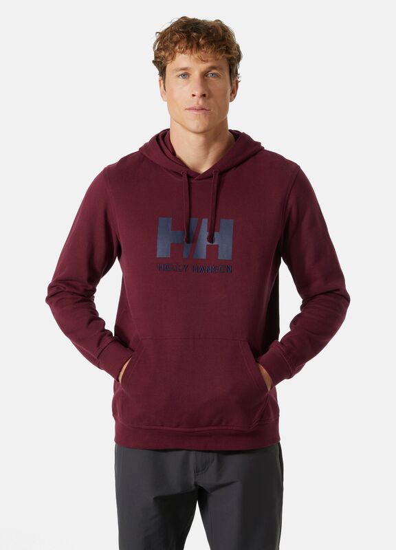 HELLY HANSEN LOGO HOODIE KAPİŞONLU S - BORDO