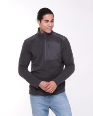HELLY HANSEN BLOCK HALFZIP POLAR L - EBONY