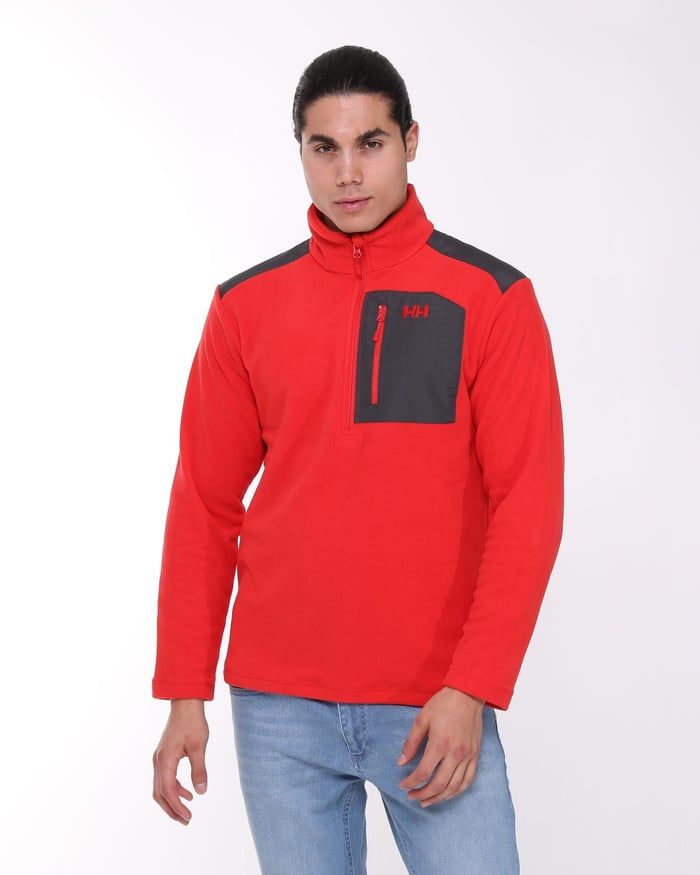 HELLY HANSEN BLOCK HALFZIP POLAR S - KIRMIZI