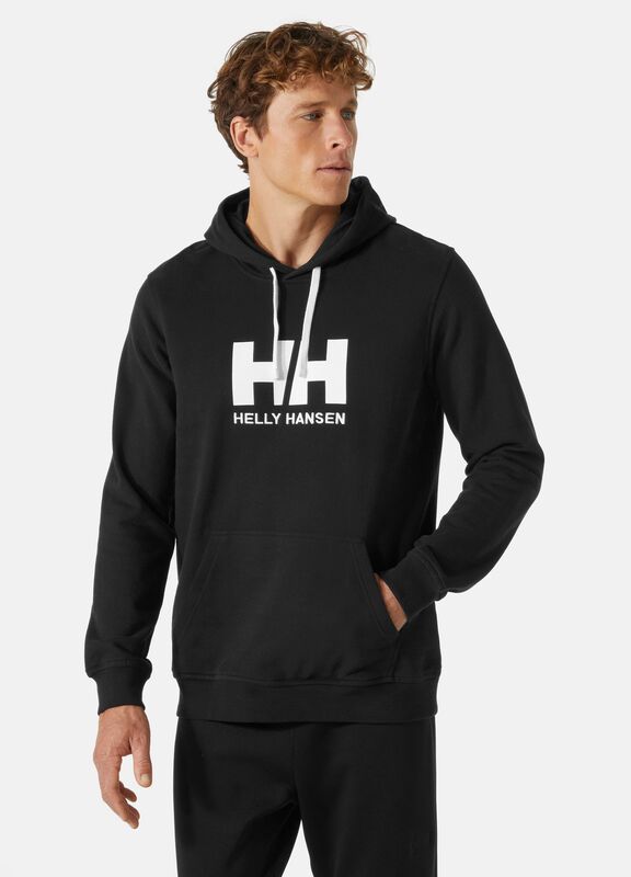 HELLY HANSEN LOGO HOODIE KAPİŞONLU S - Siyah