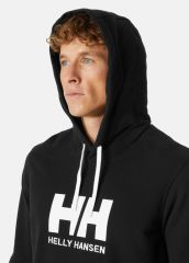 HELLY HANSEN LOGO HOODIE KAPİŞONLU S - Siyah