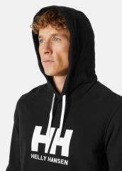 HELLY HANSEN LOGO HOODIE KAPİŞONLU XL - Siyah