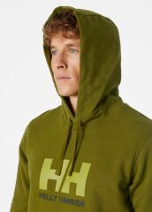 HELLY HANSEN LOGO HOODIE KAPİŞONLU S - YEŞİL
