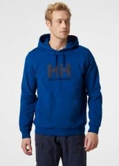 HELLY HANSEN LOGO HOODIE KAPİŞONLU L - Mavi