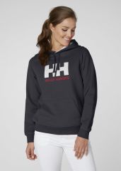 HH W HH LOGO HOODIE - HELLY HANSEN KADIN KAPÜŞONLU SWEAT XL - Lacivert