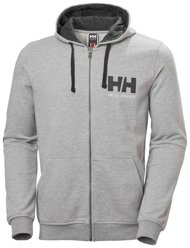HELLY HANSEN LOGO FULL ZIP HOODIE KAPİŞONLU XXL - GRİ