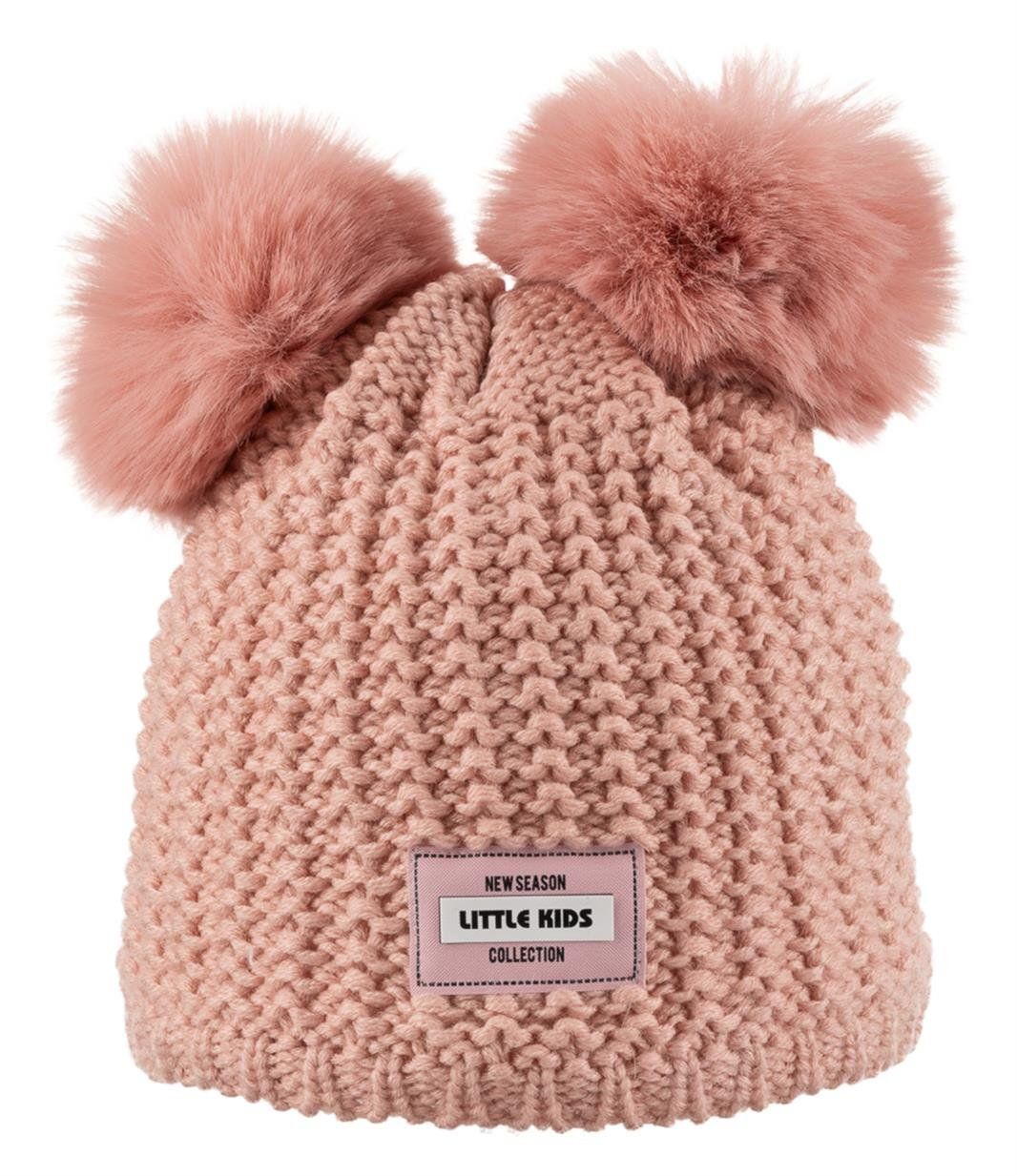 Kitti 4-8 Yaş Çocuk Kulaklı Bere Kız 4-8 Yaş - pudra