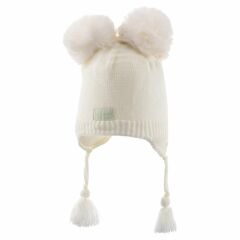 Kitti 1-4 Yaş Bebe Kulaklı Bere Kız 1-4 yaş - Beyaz