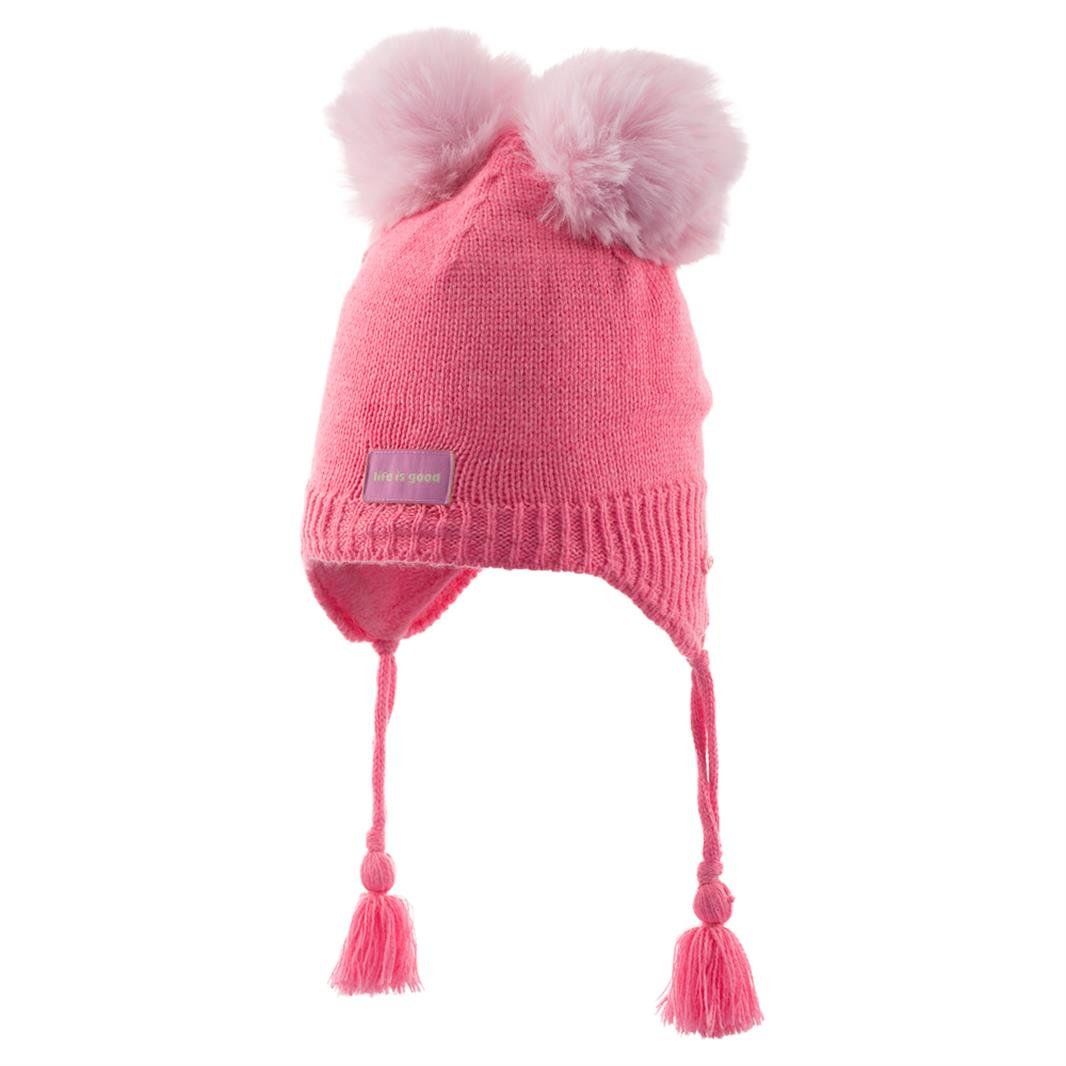 Kitti 1-4 Yaş Bebe Kulaklı Bere Kız 1-4 yaş - Pembe