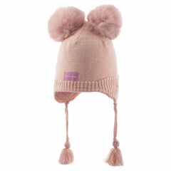 Kitti 1-4 Yaş Bebe Kulaklı Bere Kız 1-4 yaş - pudra