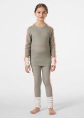 HELLY HANSEN JR LIFA MERINO MIDWEIGHT SET 10 YAŞ - GRİ