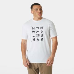 HELLY HANSEN SKOG RECYCLED GRAPHIC T-SHIRT M - Beyaz