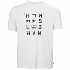 HELLY HANSEN SKOG RECYCLED GRAPHIC T-SHIRT S - Beyaz