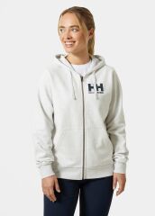 HELLY HANSEN W HH LOGO FULL ZIP 2.0 KAPİŞONLU SWEATSHIRT M - GRİ