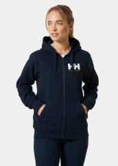 HELLY HANSEN W HH LOGO FULL ZIP 2.0 KAPİŞONLU SWEATSHIRT