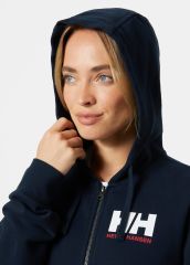 HELLY HANSEN W HH LOGO FULL ZIP 2.0 KAPİŞONLU SWEATSHIRT M - Lacivert