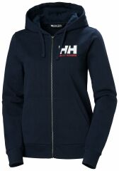 HELLY HANSEN W HH LOGO FULL ZIP 2.0 KAPİŞONLU SWEATSHIRT S - Lacivert