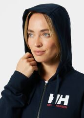 HELLY HANSEN W HH LOGO FULL ZIP 2.0 KAPİŞONLU SWEATSHIRT S - Lacivert