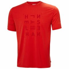 HELLY HANSEN SKOG GRAPHIC T-SHIRT XXL - KIRMIZI
