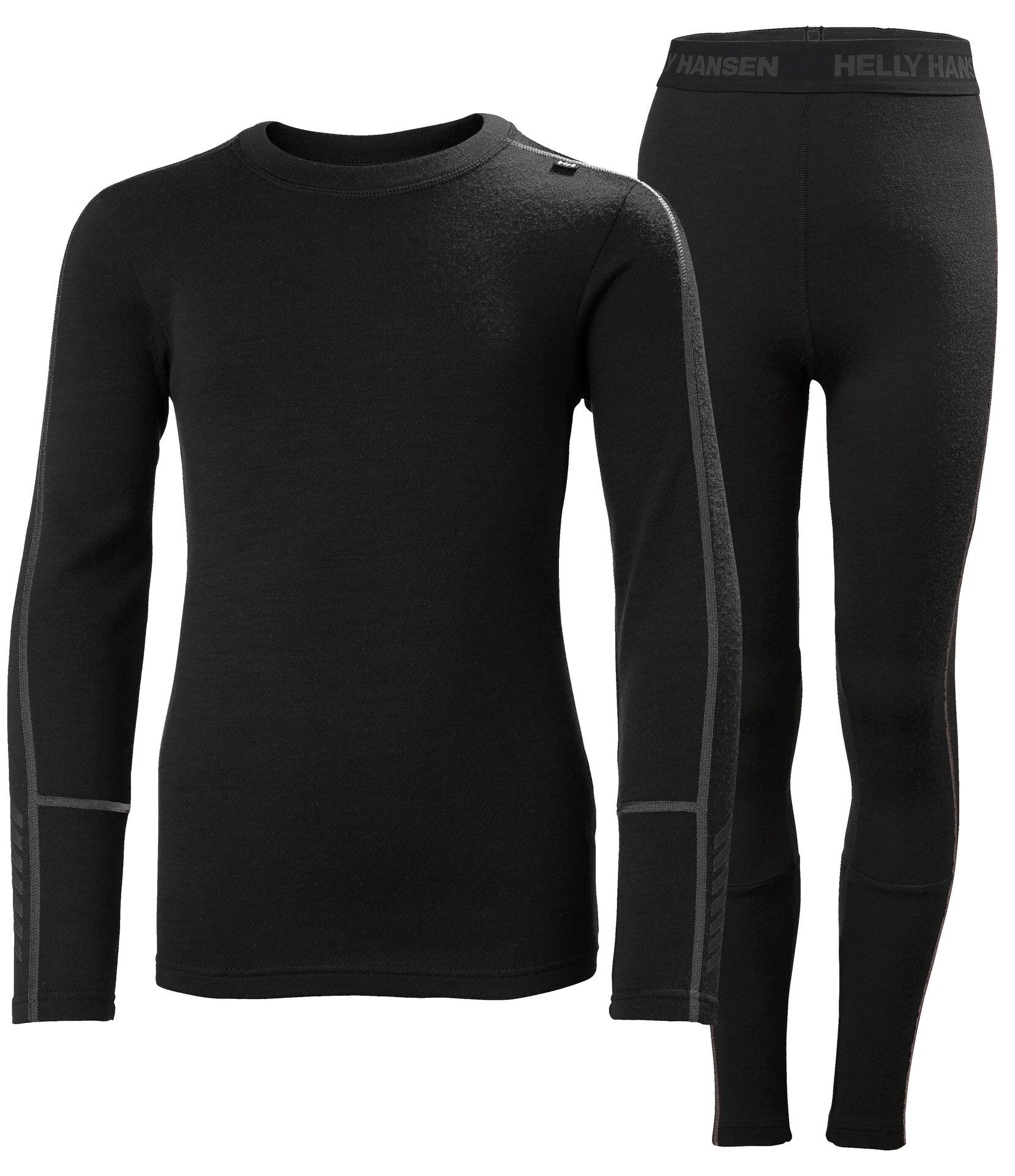 HELLY HANSEN JR LIFA MERINO MIDWEIGHT TERMAL İÇLİK TAKIM 11 YAŞ - Siyah