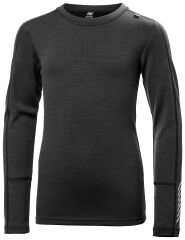 HELLY HANSEN JR LIFA MERINO MIDWEIGHT TERMAL İÇLİK TAKIM 13 YAŞ - Siyah