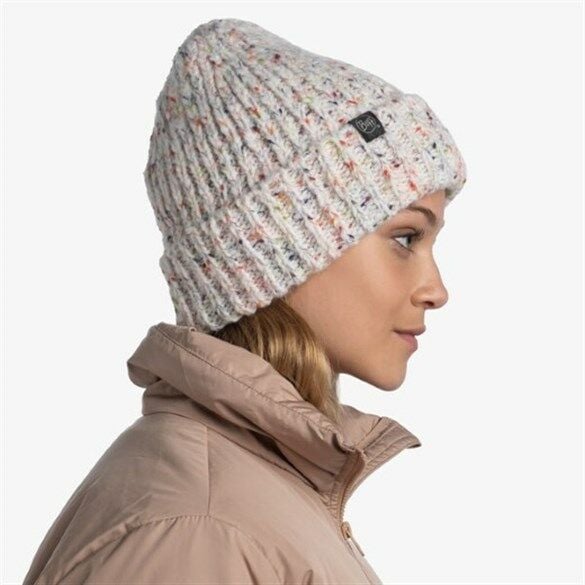 BUFF KNITTED & FLEECE HAT KIM WHITE