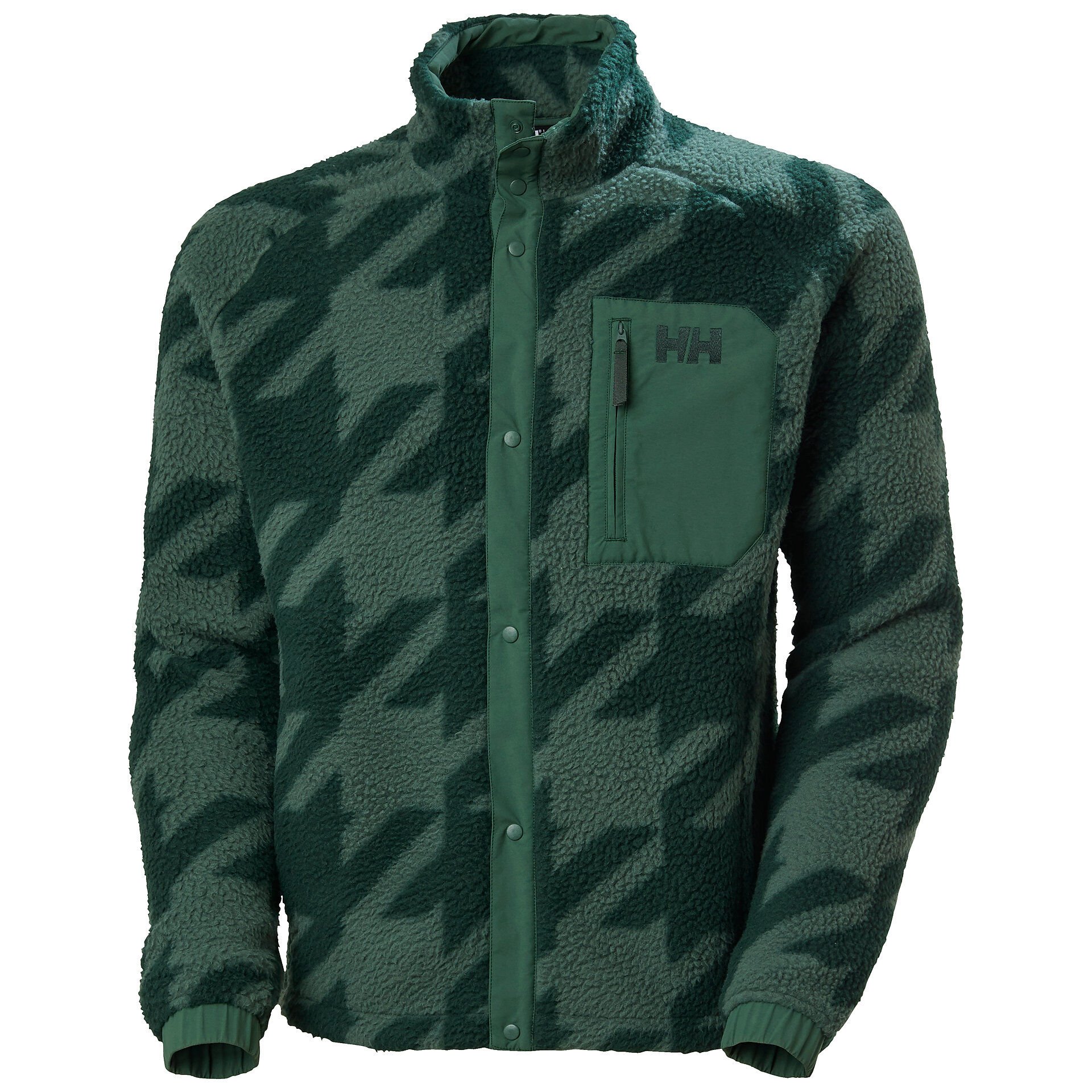 HELLY HANSEN PANORAMA PRINTED PILE SNAP MONT M - YEŞİL