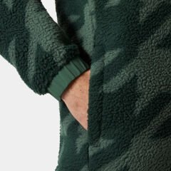 HELLY HANSEN PANORAMA PRINTED PILE SNAP MONT S - YEŞİL