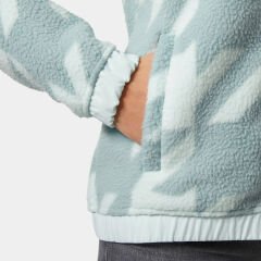 HELLY HANSEN W IMPERIAL PRINTED PILE SNAP MONT L - Turkuaz