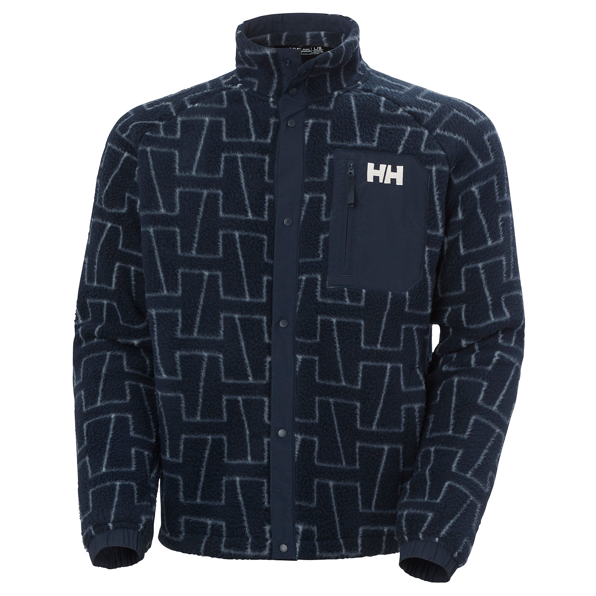 HELLY HANSEN PANORAMA PRINTED PILE SNAP MONT L - Lacivert