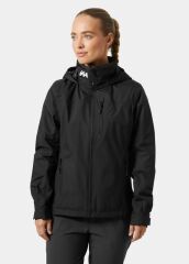 HELLY HANSEN W CREW HOODED MIDLAYER MONT 2.0 S - Black