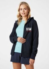 HH W HH LOGO FULL ZIP HOODIE - HELLY HANSEN KADIN KAPÜŞONLU CEKET