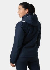 HELLY HANSEN W CREW HOODED MIDLAYER MONT 2.0 S - Navy