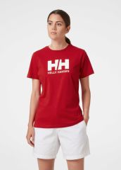 HH W HH LOGO T-SHIRT - HELLY HANSEN KADIN OUTDOOR T-SHIRT